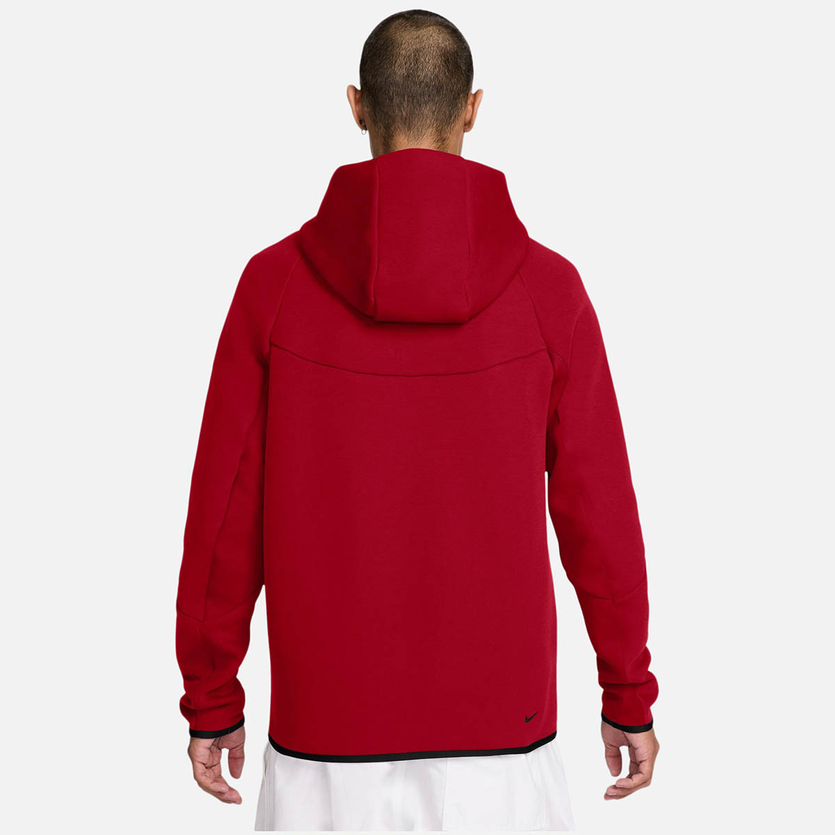 Nike Tech Fleece Full Zip Hoodie and Joggers Gym Red Black