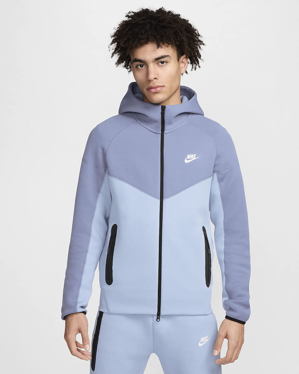Nike Tech Fleece Hoodie Pants Light Armory Blue Ashen Slate
