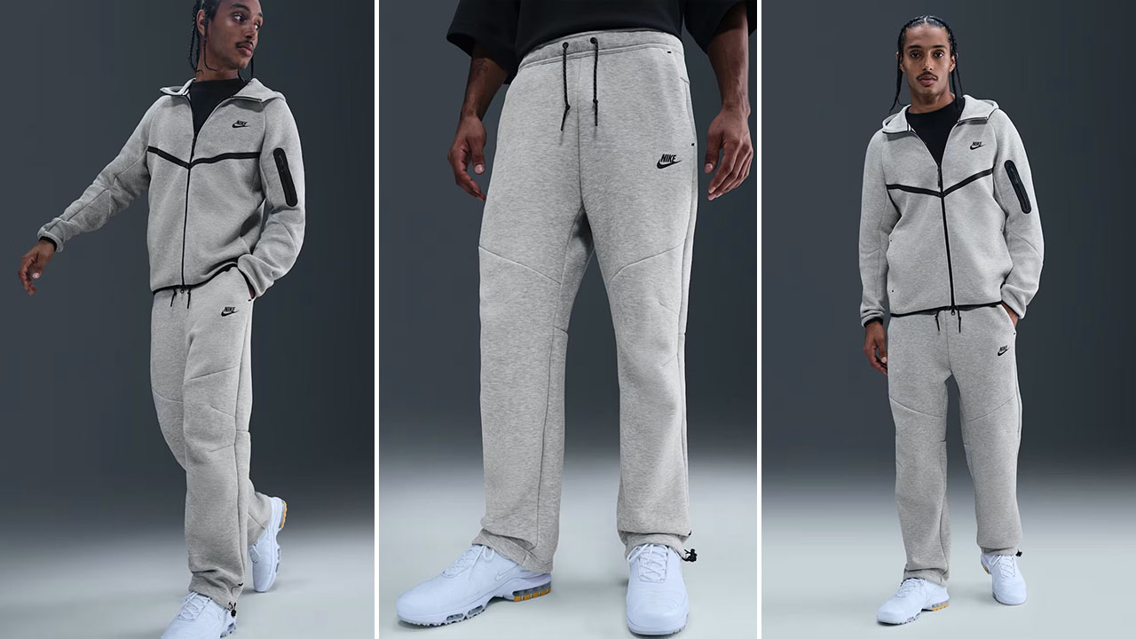 Nike Tech Fleece Hoodie and Pants Grey Black