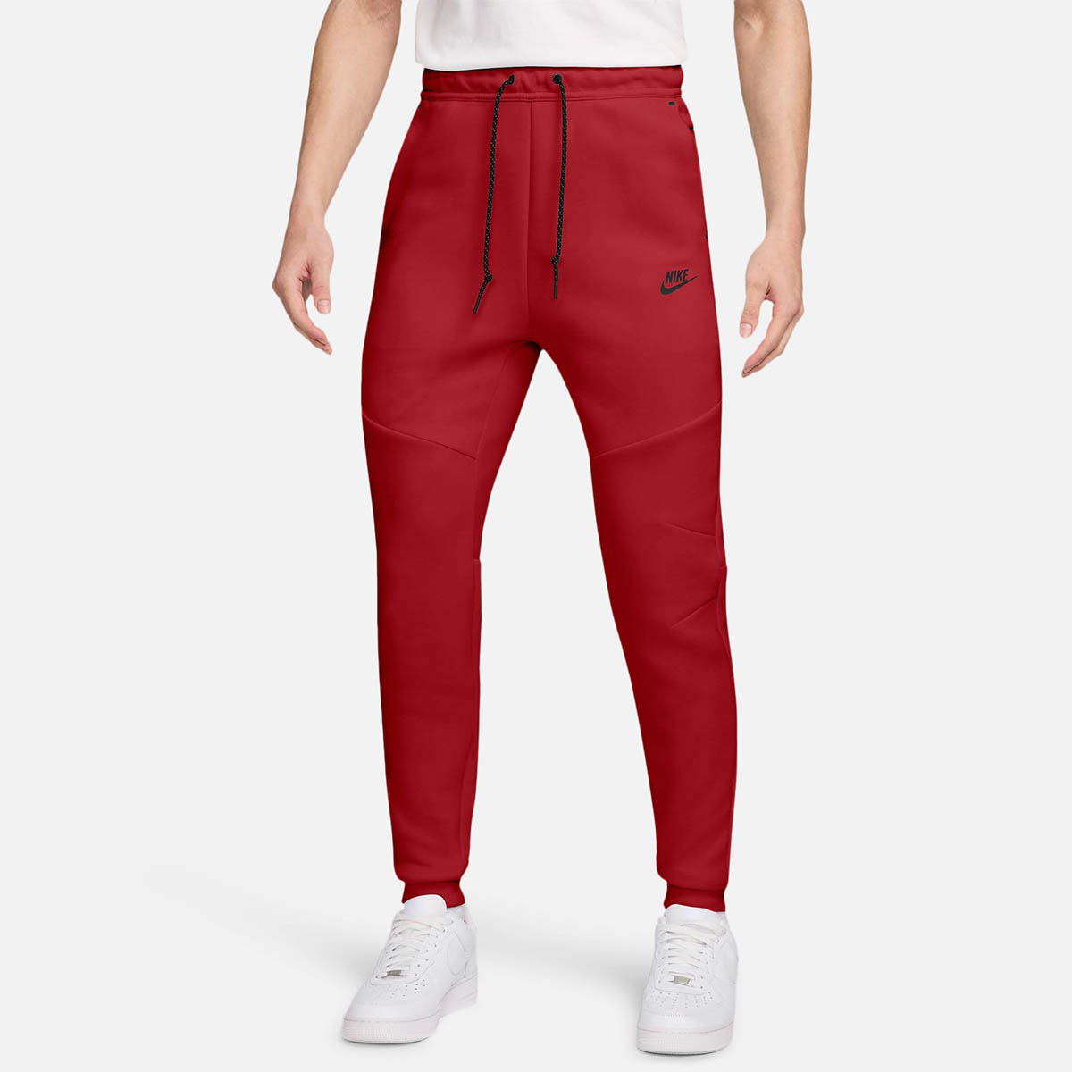 Nike Tech Fleece Full Zip Hoodie and Joggers Gym Red Black