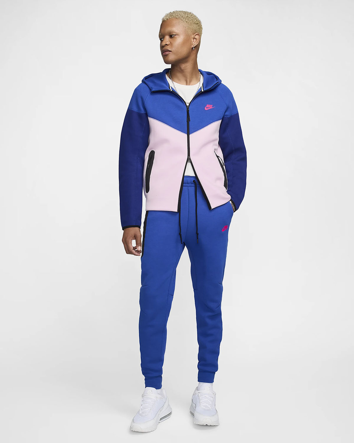 nike tech fleece game royal blue