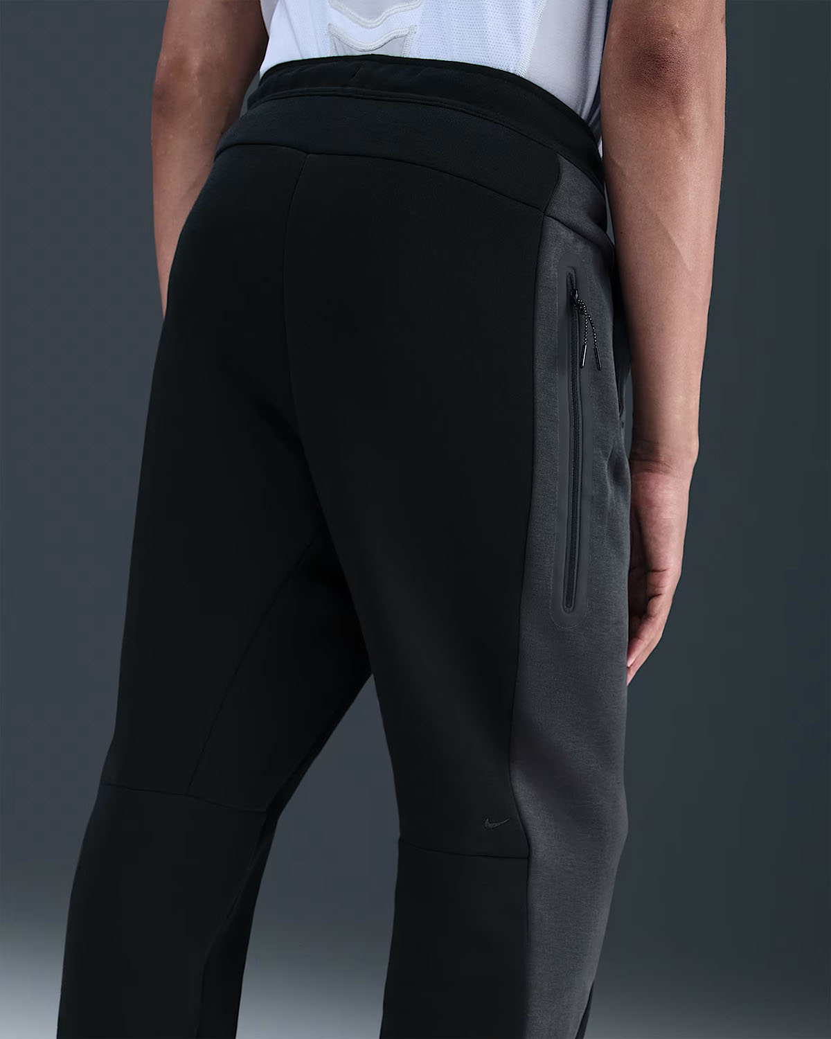 Nike Tech Fleece Mens Color Block Open Hem Pants Black Anthracite 2
