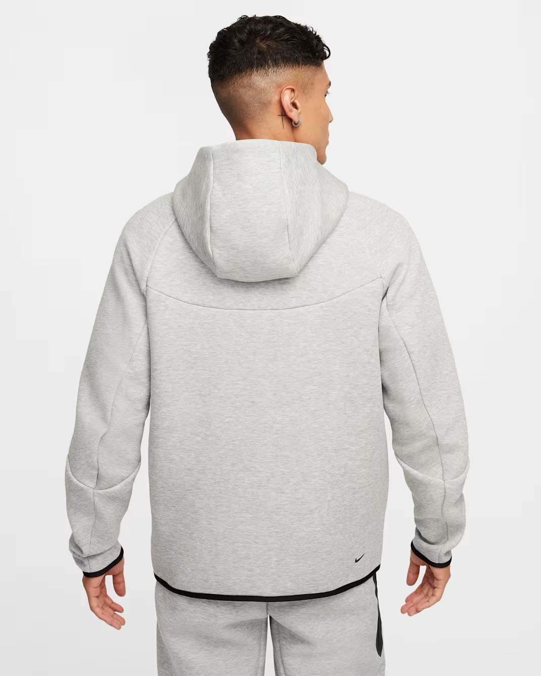 Nike Tech Fleece Mens Full Zip Hoodie Grey Black 2