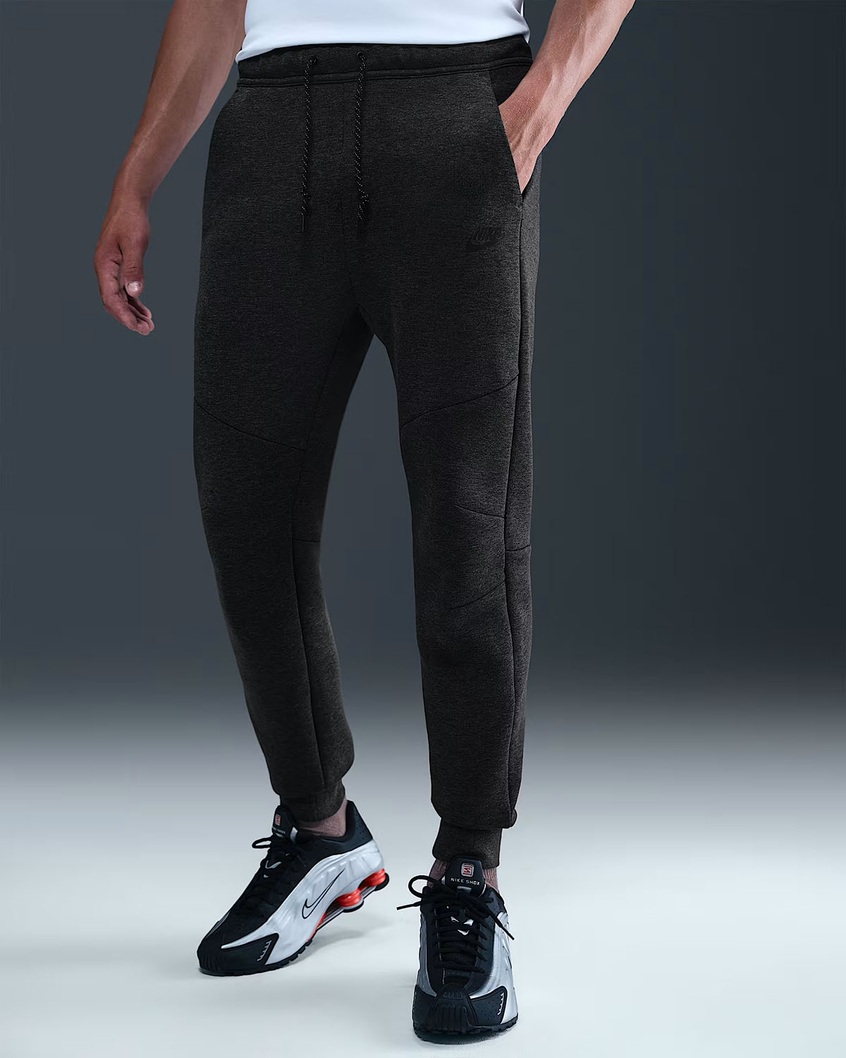 Nike Tech Fleece Mens Jogger Pants Black Heather 1