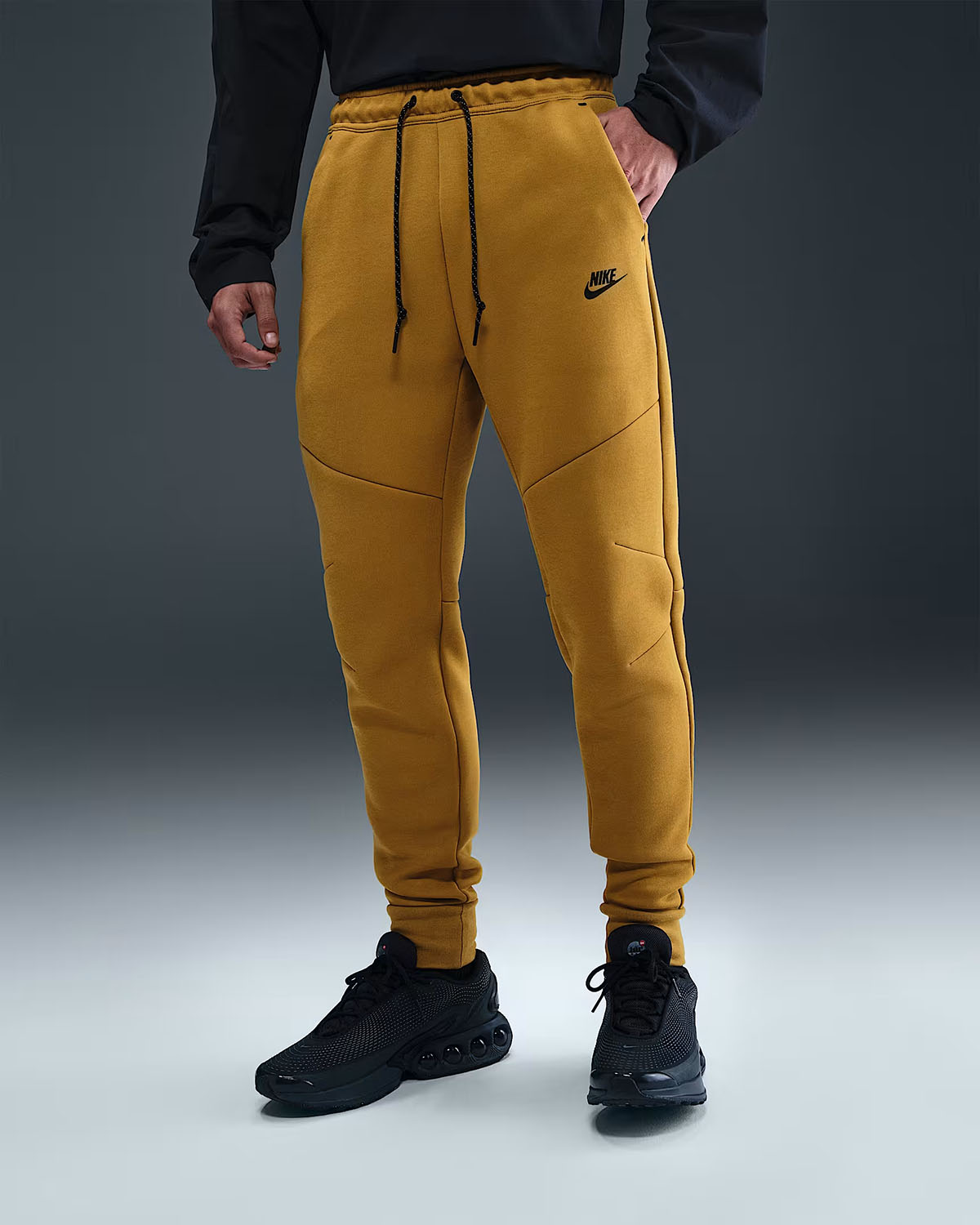 Nike Tech Fleece Mens Jogger Pants Ochre Black 1