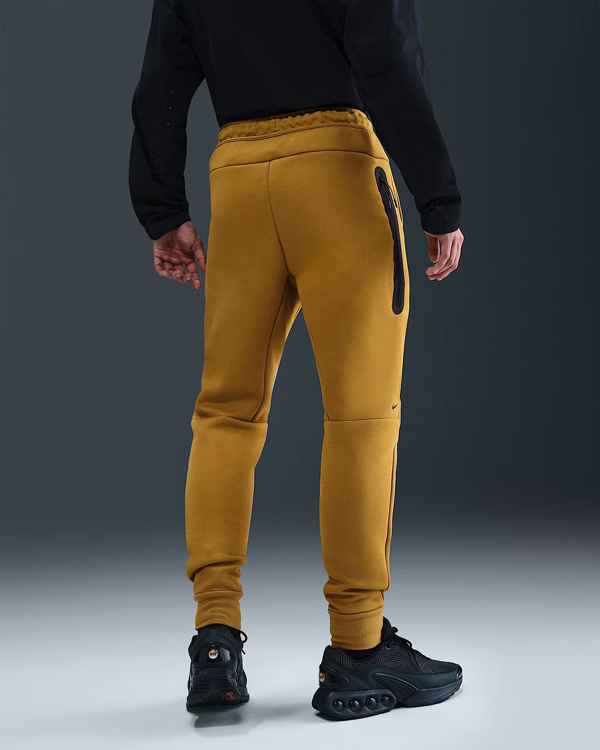 Nike Tech Fleece Mens Jogger Pants Ochre Black 2