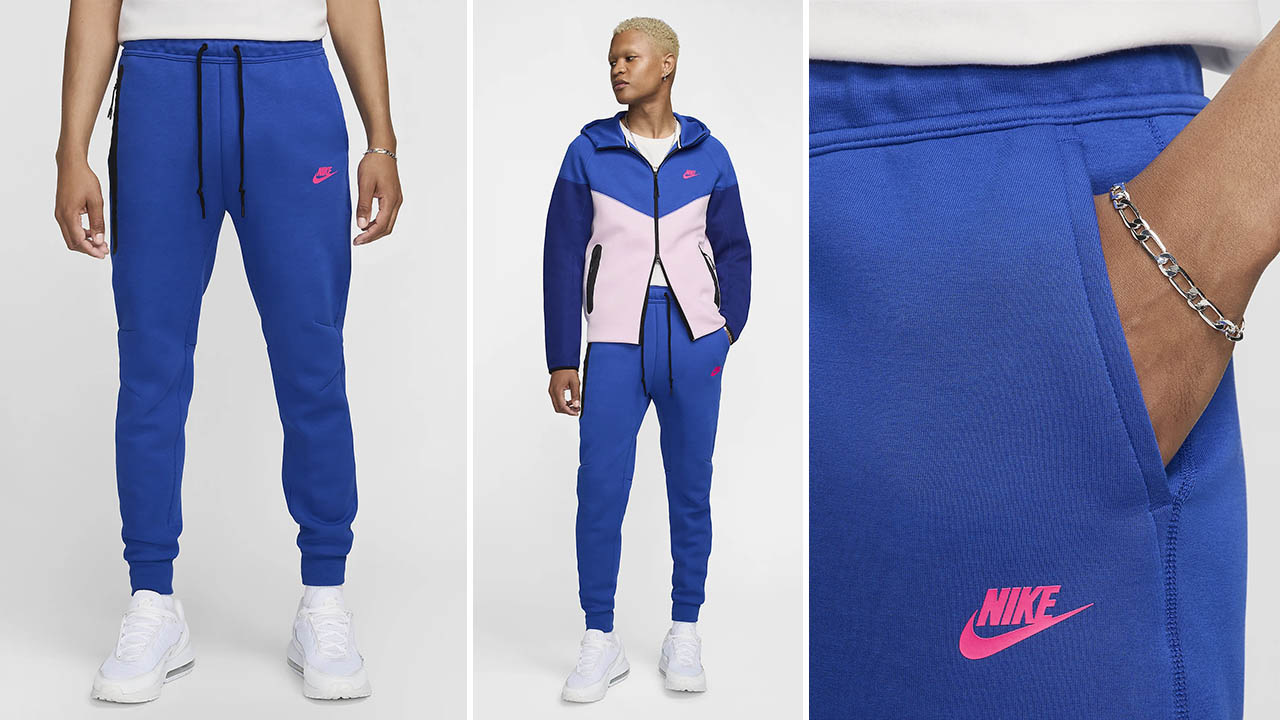 pink and blue nike joggers
