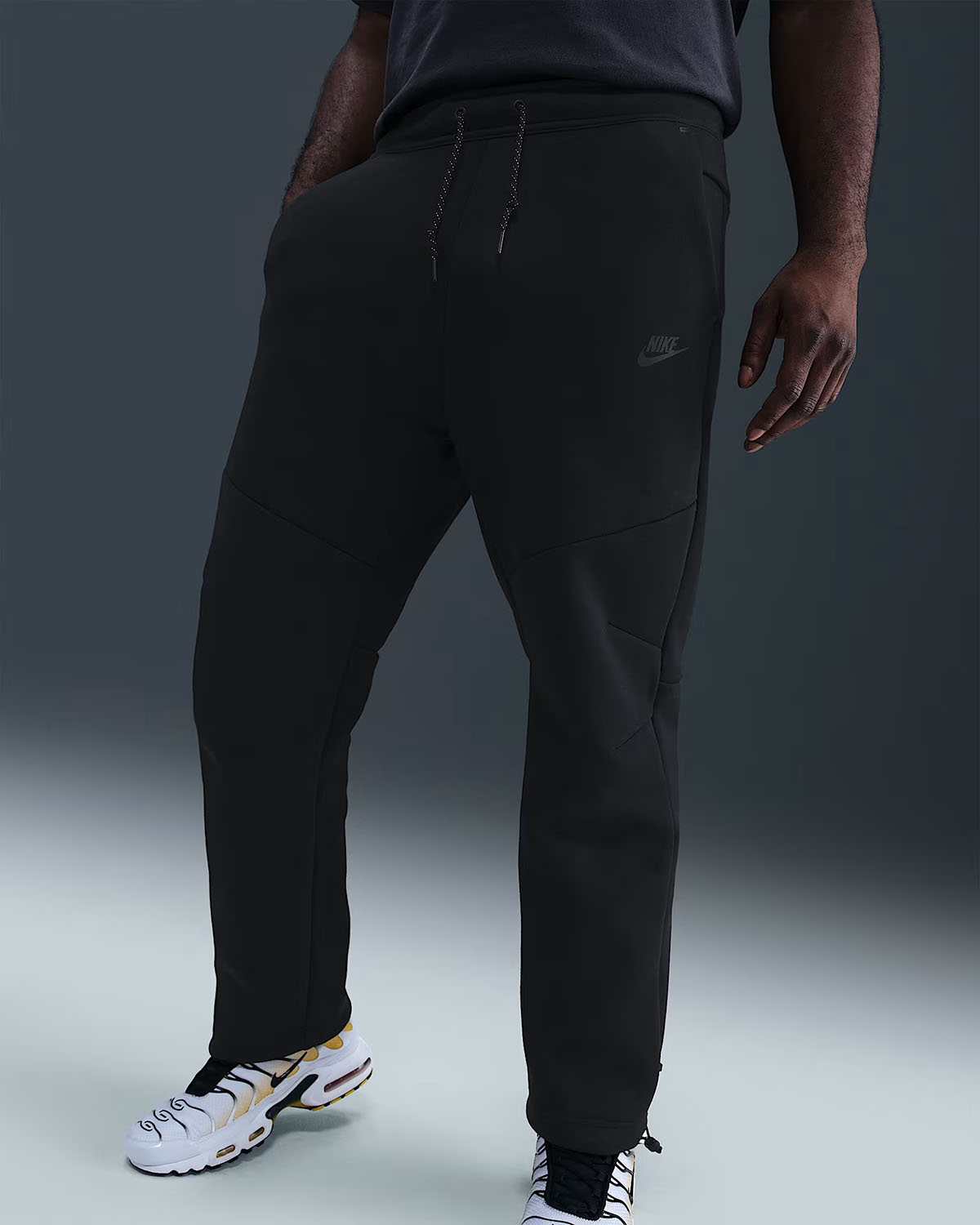 Nike Tech Fleece Mens Open Hem Pants Black 1