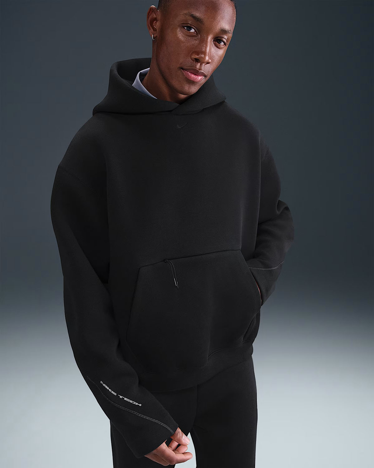 Nike Tech Fleece Mens Oversized Hoodie Black 1