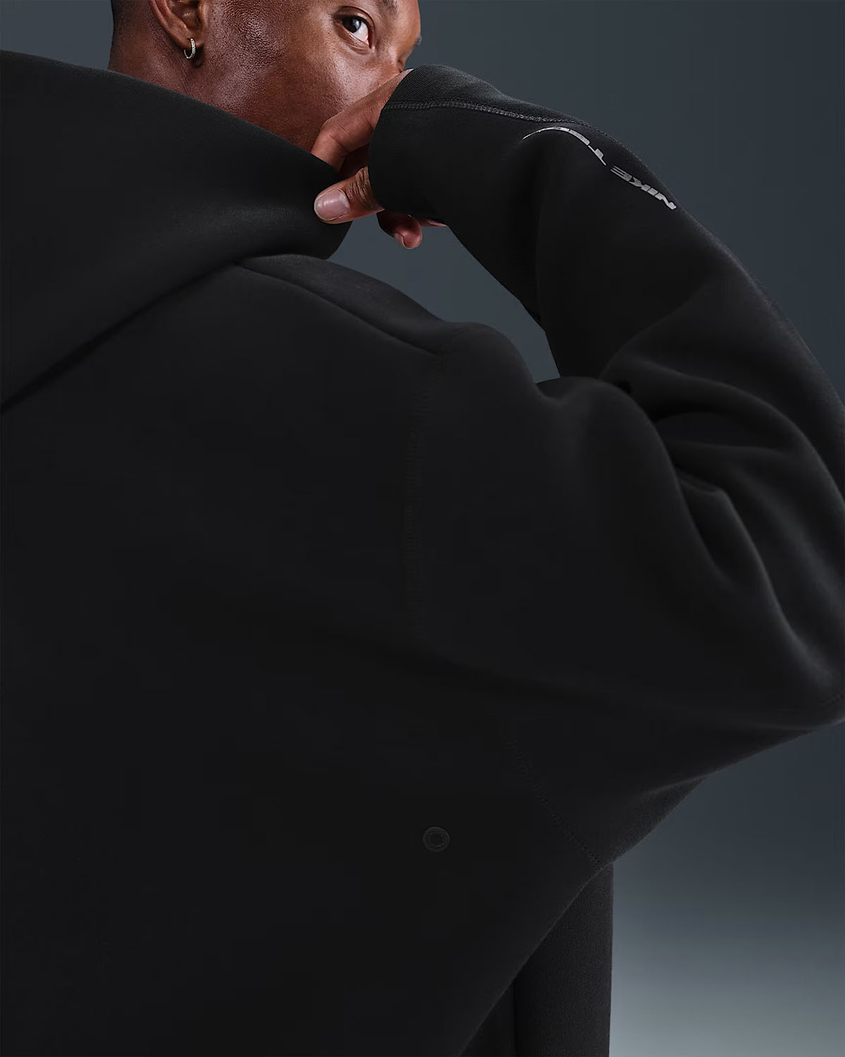 Nike Tech Fleece Mens Oversized Hoodie Black 2
