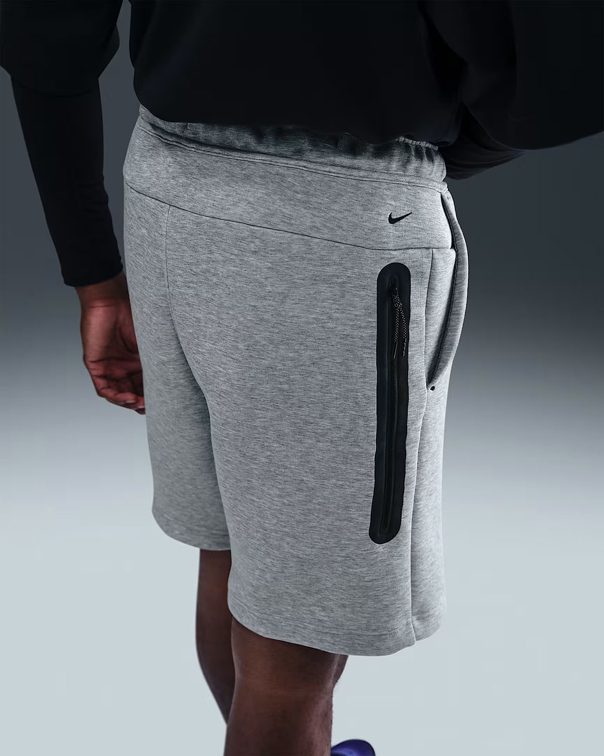 Nike Tech Fleece Mens Shorts Dark Grey Heather Black 2