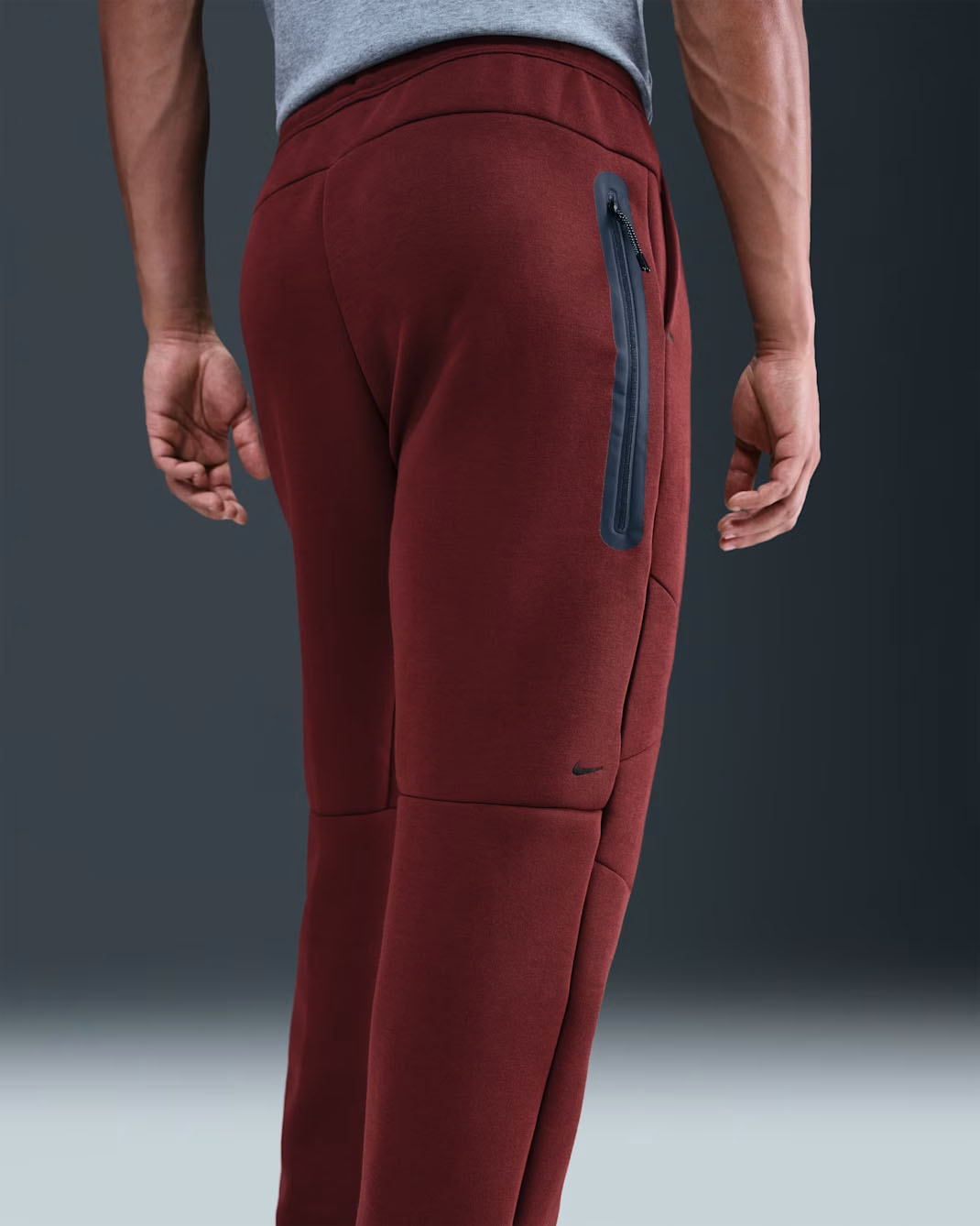 Nike Tech Fleece Open Hem Pants Dark Team Red Black 2