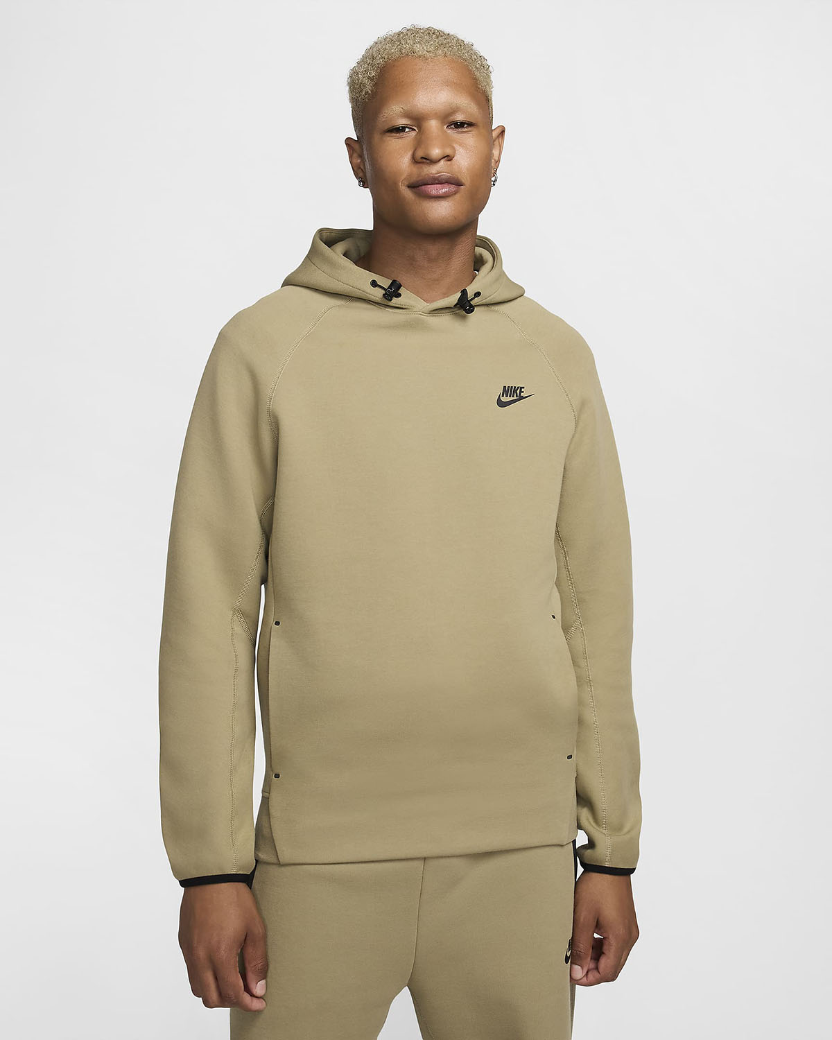 Nike Tech Fleece Pullover Hoodie Neutral Olive Black