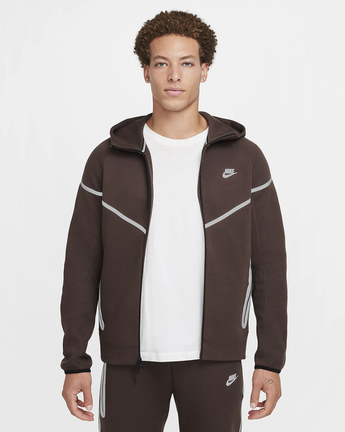 Nike Tech Fleece Windrunner Full Zip Hoodie Baroque Brown