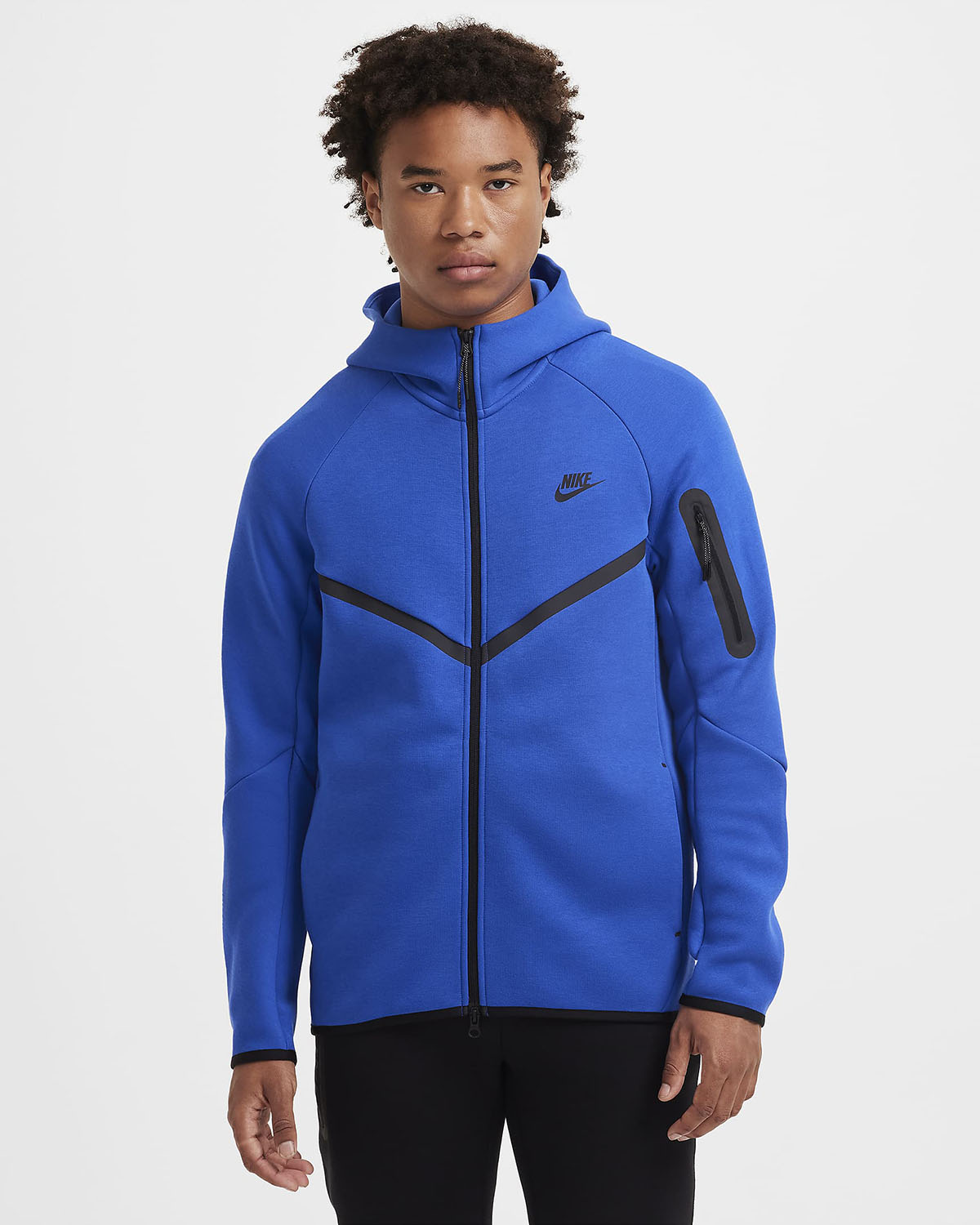 Nike Tech Fleece Windrunner Full Zip Hoodie Game Royal Black