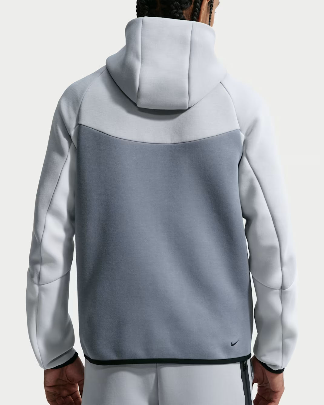 Nike Tech Men's Fleece Windrunner Full-Zip Hoodie Jacket Light Smoke Grey Cool Grey Photon Dust Volt 2