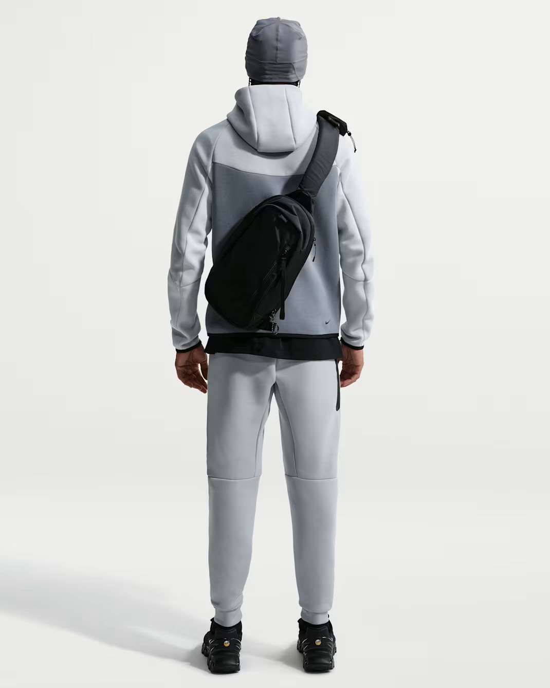 Nike Tech Mens Fleece Windrunner Full Zip Hoodie Jacket and Jogger Pants Light Smoke Grey Cool Grey Volt 2