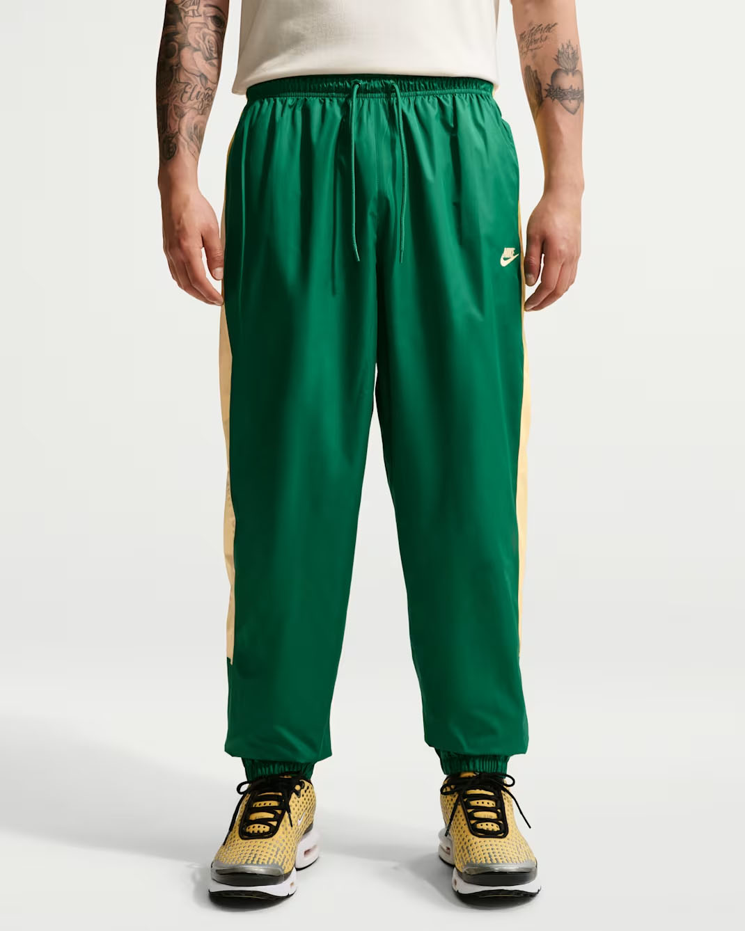 Nike Windrunner Men's Lined Pants Malachite Topaz Gold 1