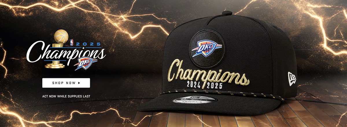 Oklahoma City Thunder 2025 NBA Finals Champions New Era Hat