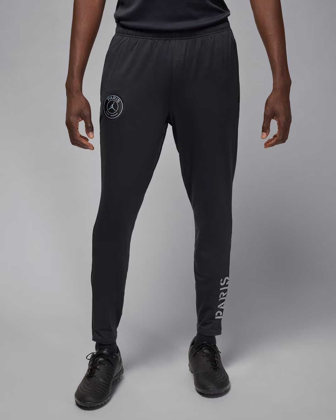 Paris Saint-Germain Strike Fourth Men's Jordan Dri-FIT Soccer Knit Pants Off Noir Grey 1