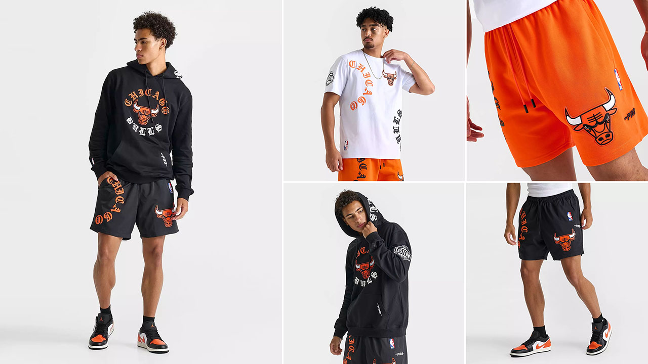 Pro Standard Chicago Bulls Air Jordan 1 Shattered Backboard Shirt Shorts Hoodie Pants Outfits