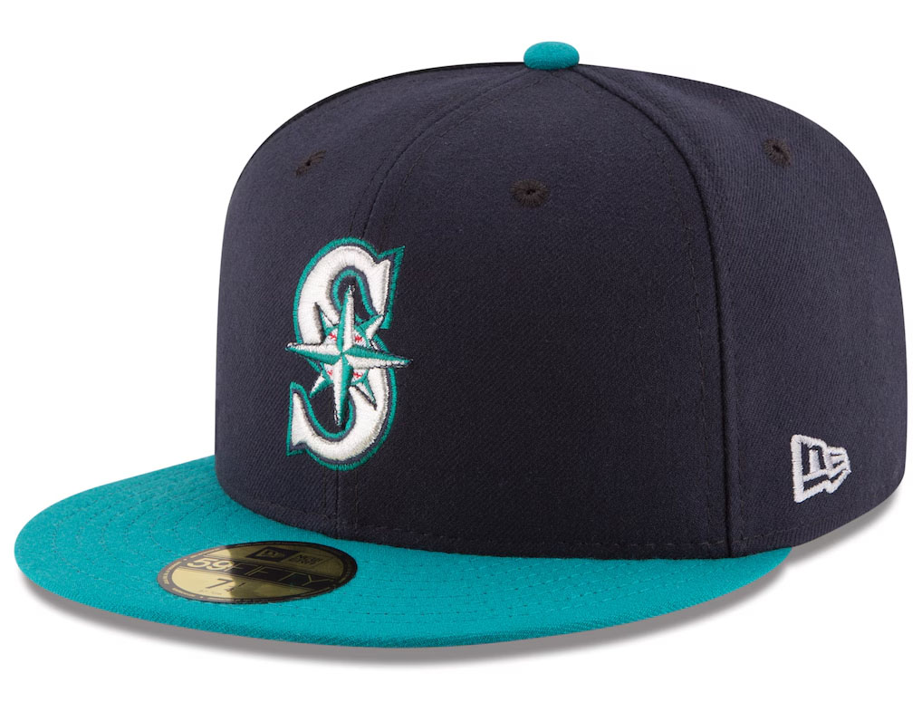 Seattle Mariners New Era Alternate Authentic Collection On Field 59FIFTY Fitted Hat Navy Teal