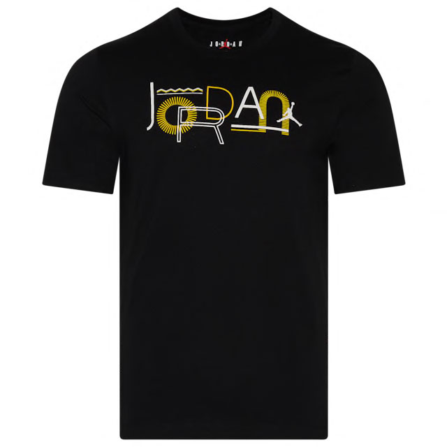 gold and black jordan 12 shirt