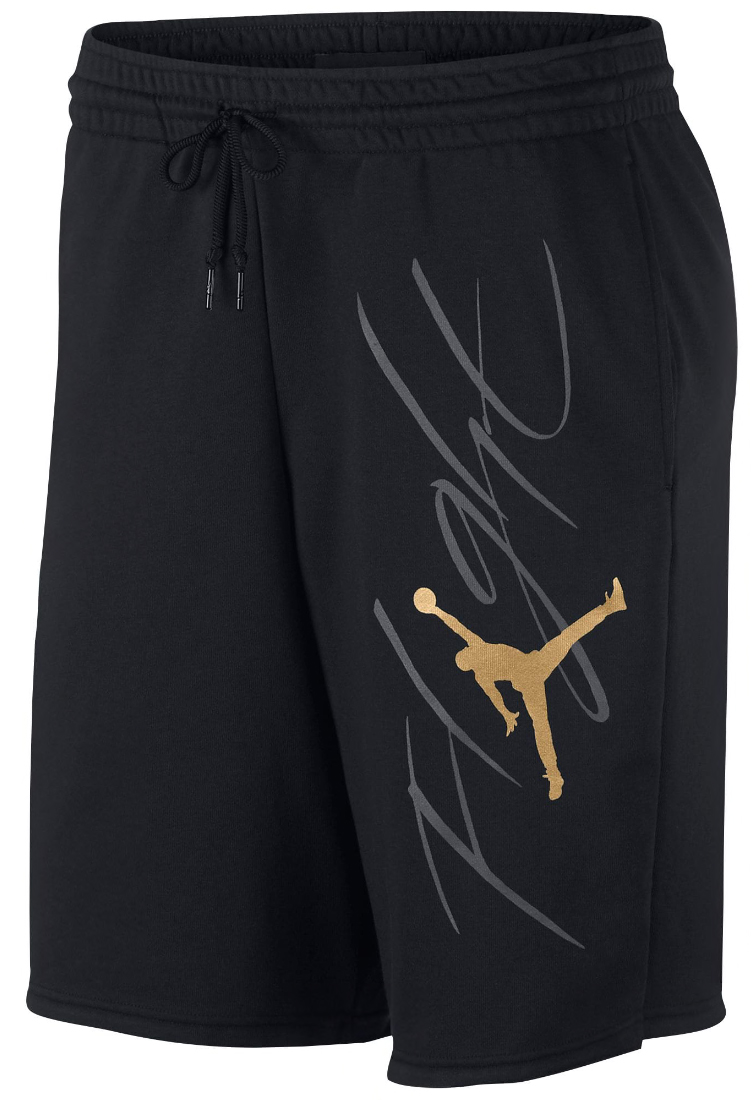 black gold jordan shorts