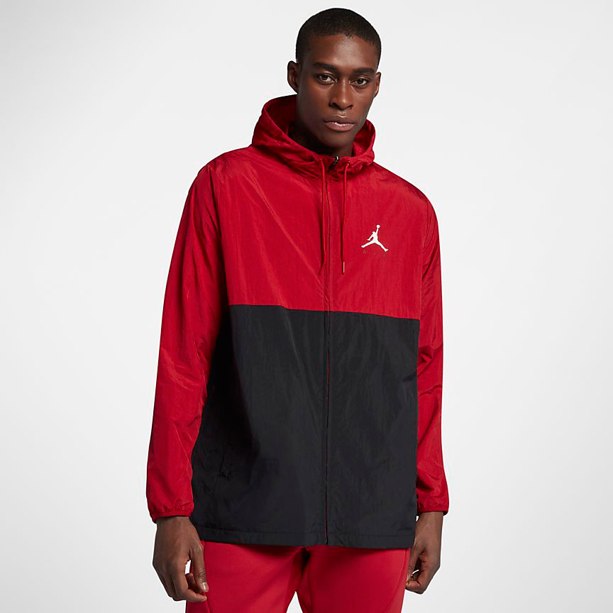 Black and best sale red jordan jacket