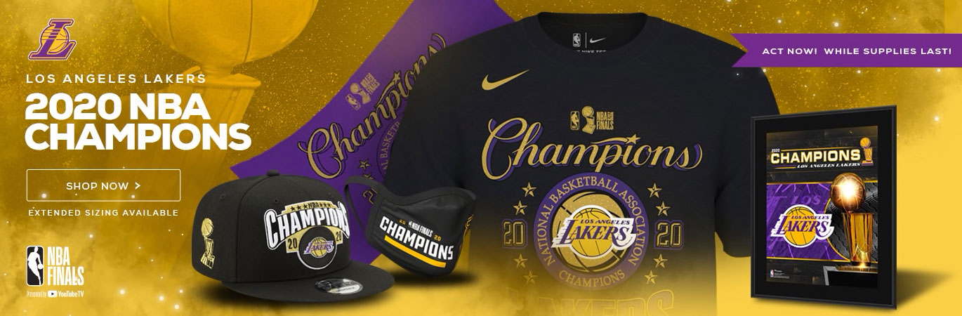 Lakers 2020 NBA Champions Gear Shirts Hats