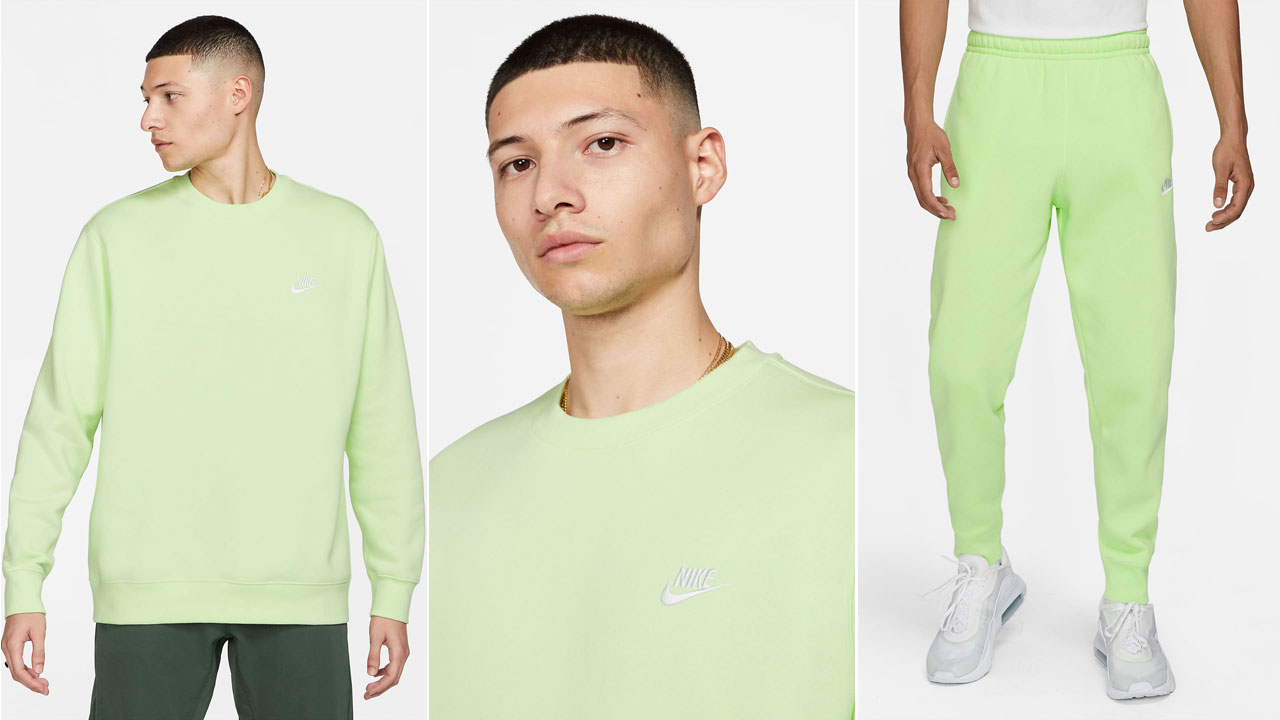 lime green nike jogging suit