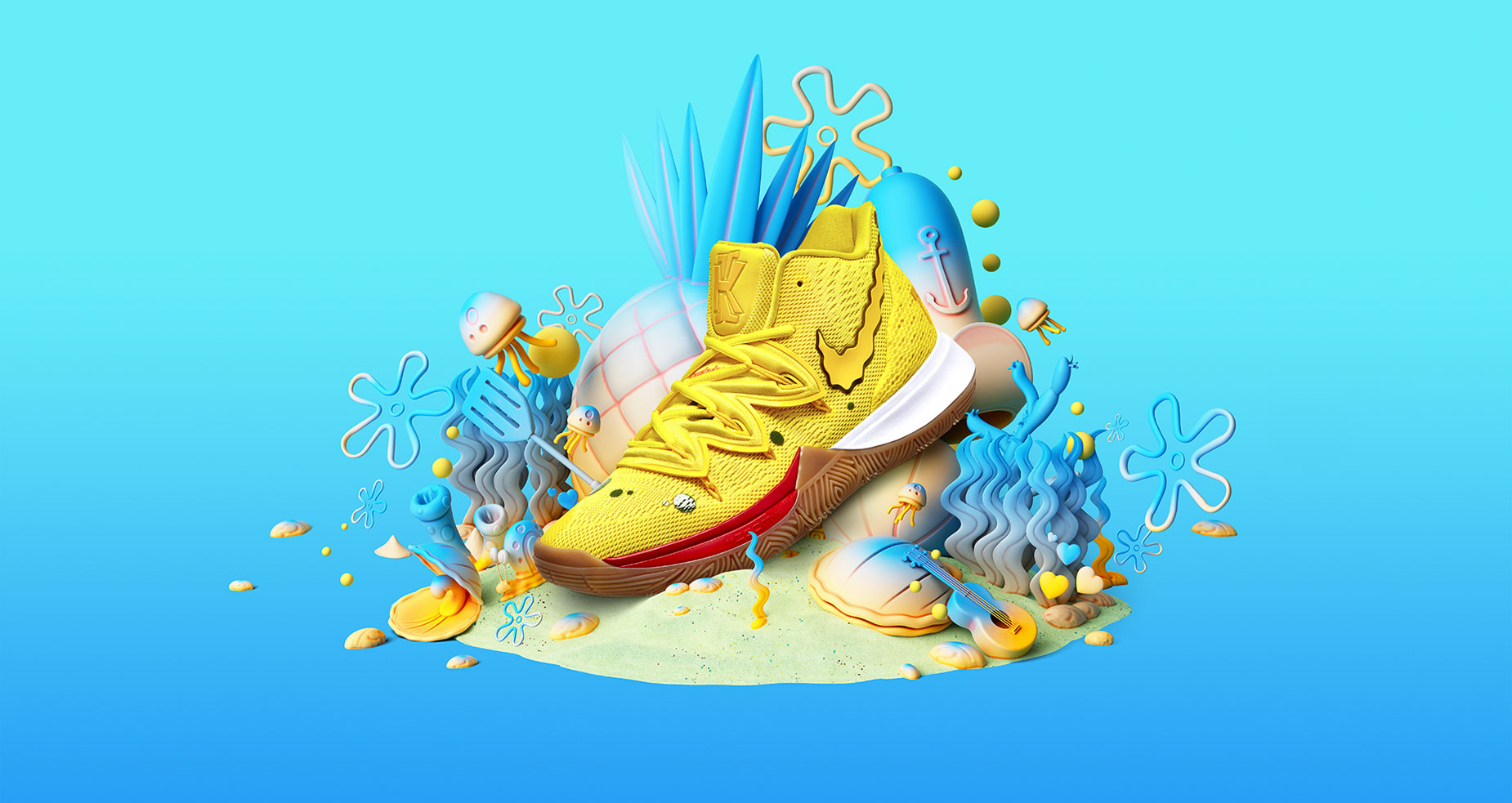 Susteen pastel Regulación Nike Kyrie Spongebob Hoodie | SportFits.com