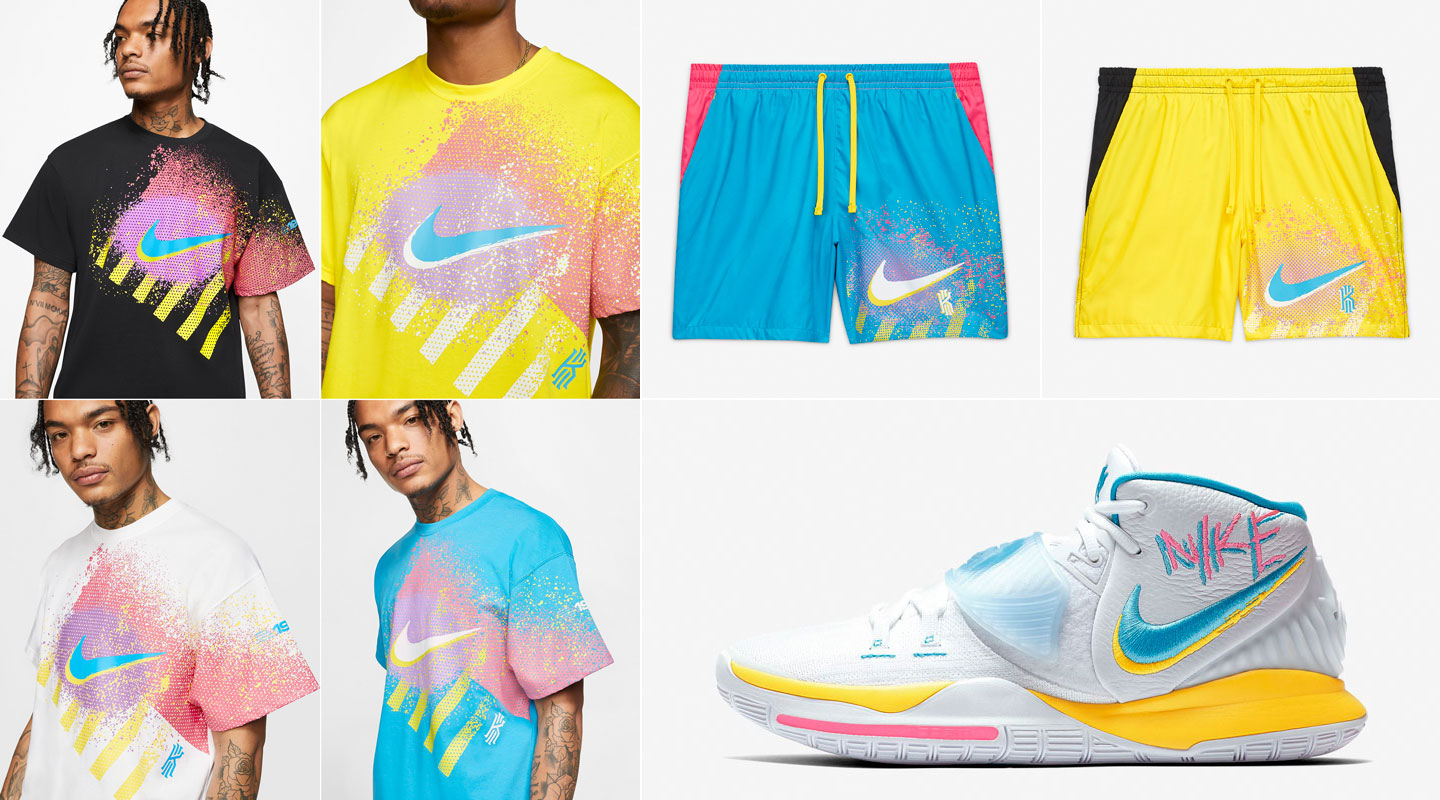 Nike Kyrie 6 Neon Graffiti Shirts and 