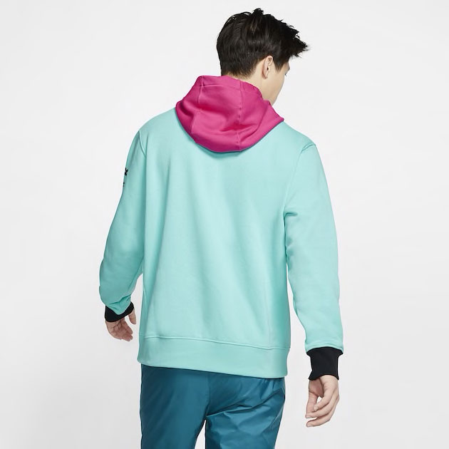pink and turquoise nike hoodie