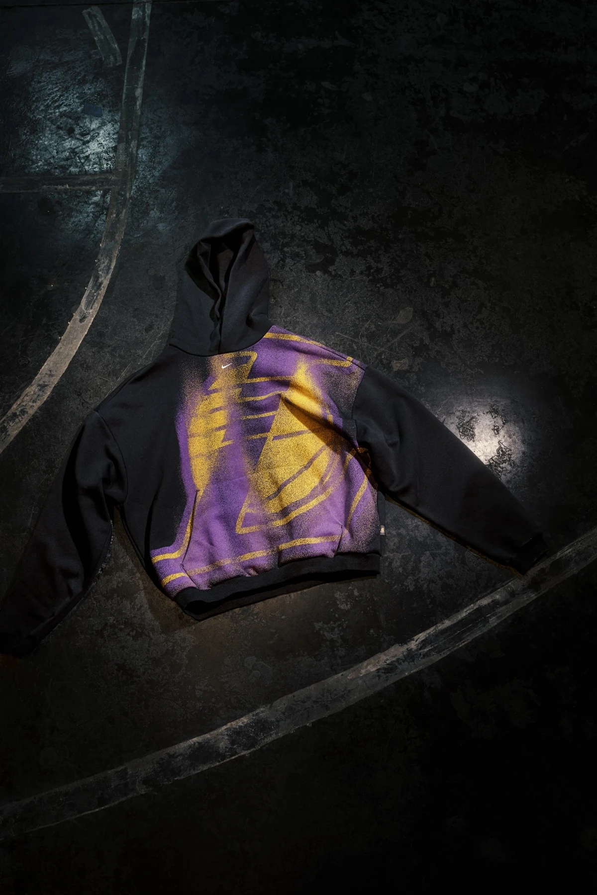 Los Angeles Lakers black, purple and gold Nike NBA Standard Issue hoodie