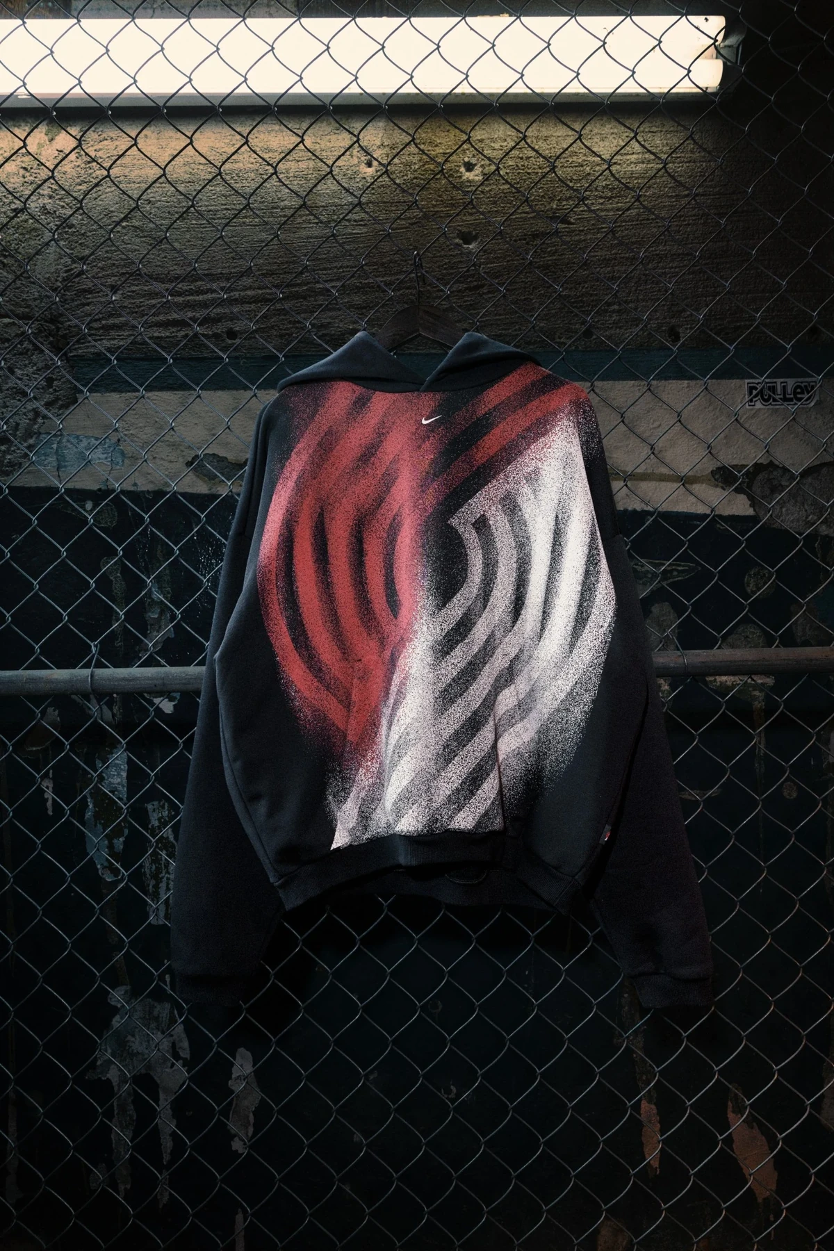 Portland Trail Blazers black, red and white Nike NBA Standard Issue hoodie