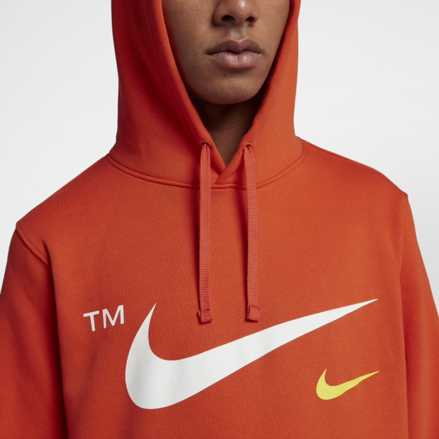 nike sportswear orange hoodie