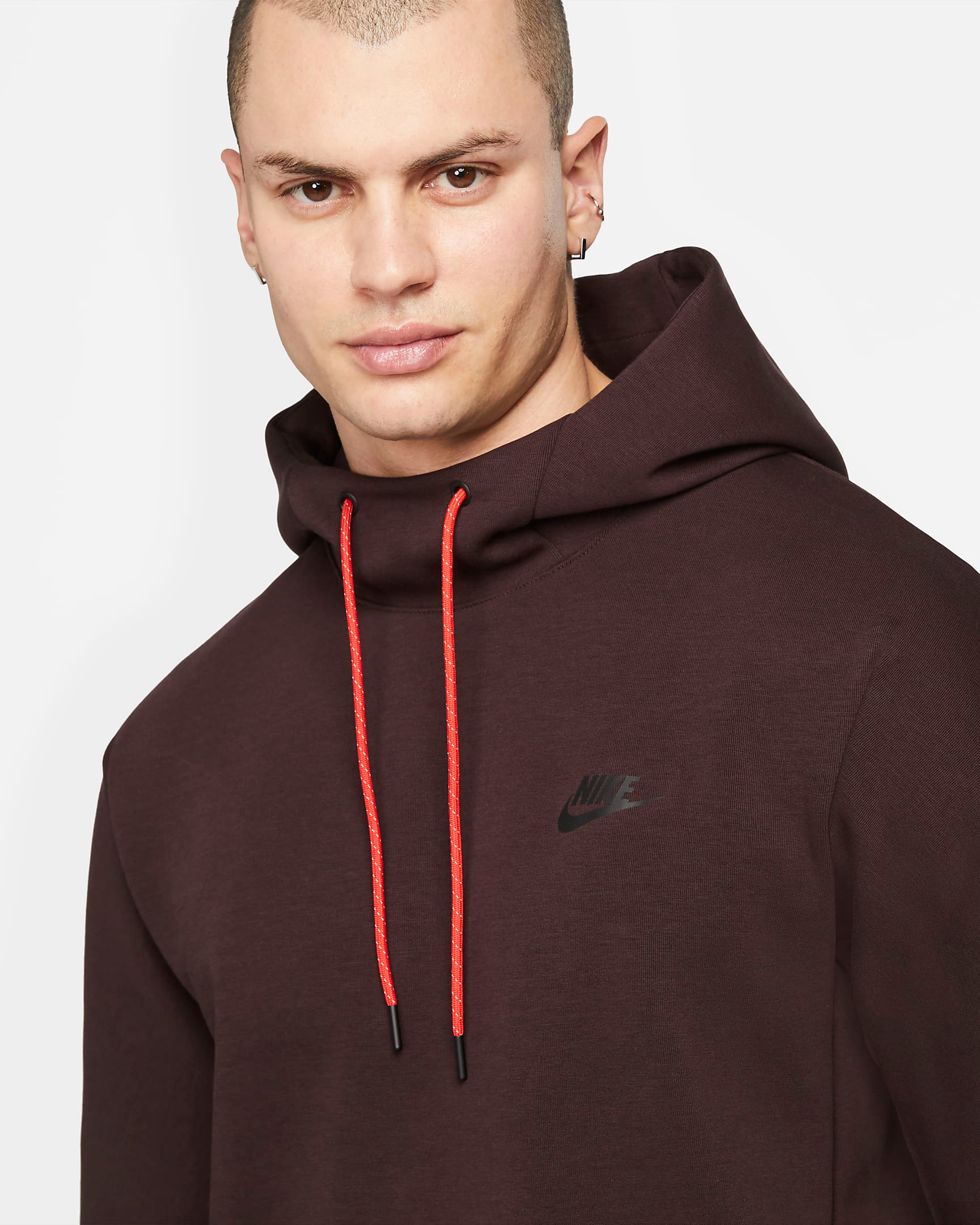 Nike Sportswear Tech Fleece Full-Zip Hoodie Brown Basalt/Pecan/Chile Red/Black