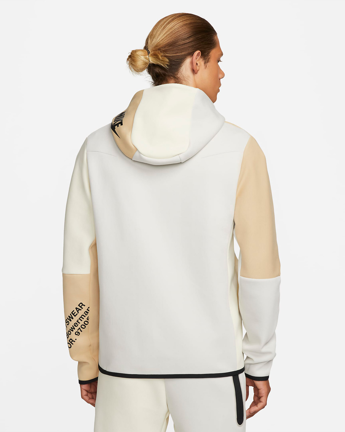Nike Tech Fleece Graphic Hoodie Light Bone Coconut Milk