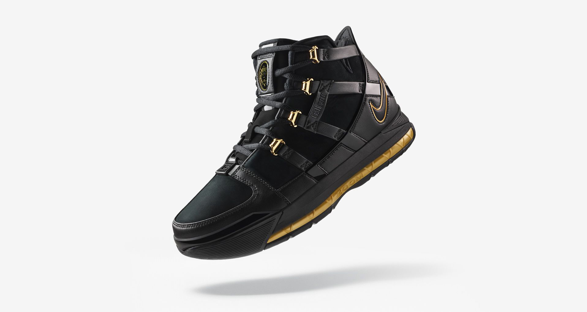 zoom lebron 3 black and gold