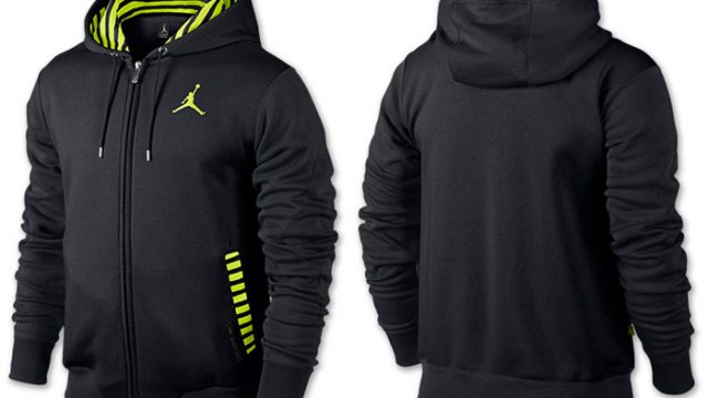 Jordan Ajx Accomplished Hoodie Black Venom Green 