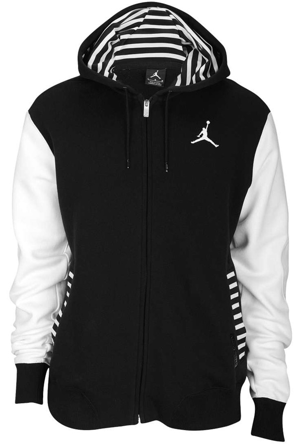 jordan black and white hoodie