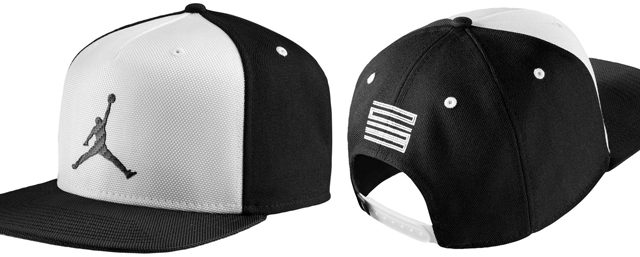 black and white jordan hat