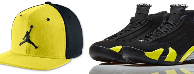 black and yellow jordan hat