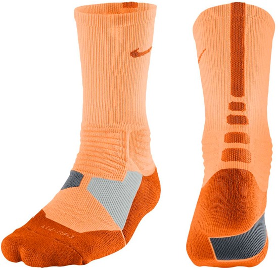 Nike LeBron 11 Low Lava Magnet Grey Socks | SportFits.com