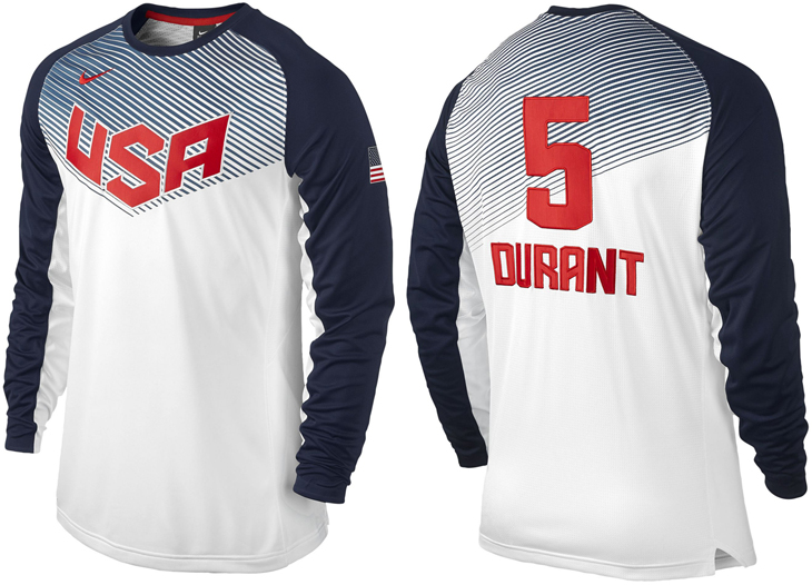 Nike Kevin Durant USA Basketball Shooting Shirt | SportFits.com