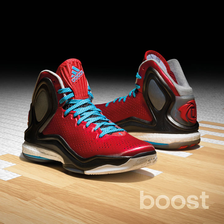 adidas D Rose 5 Boost Light Scarlet | SportFits.com
