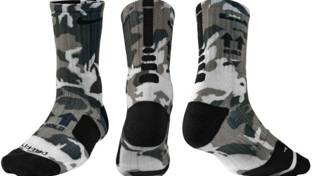 camo nike elite socks