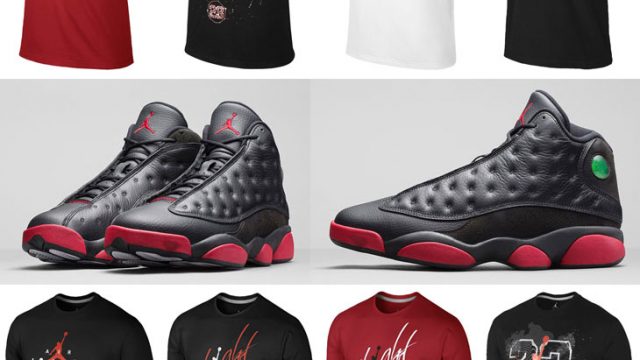 air-jordan-13-black-gym-red-shirts