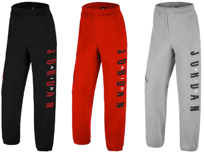 jordan sweatpants black and red